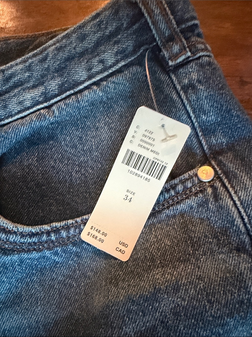Pilcro Mid-Rise Denim Straight-Leg Women’s Jeans - Size 34 - NWT - Picture 2 of 10